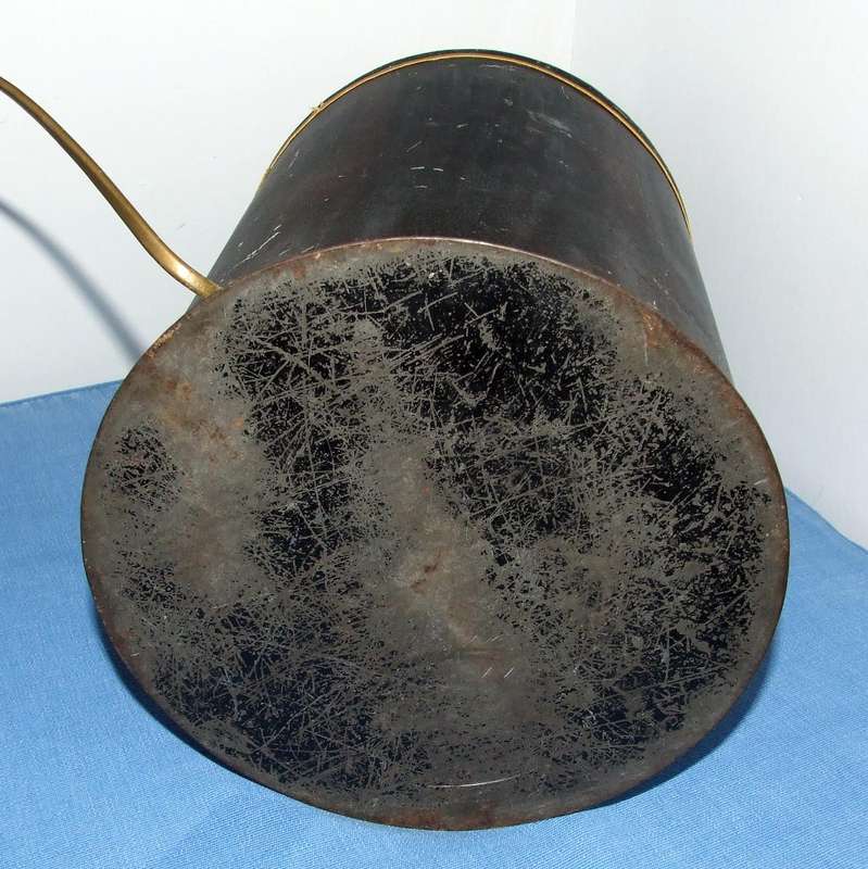 Antique toleware tin tea caddy Broederhuis Zeist lamp base 40 X 20cm