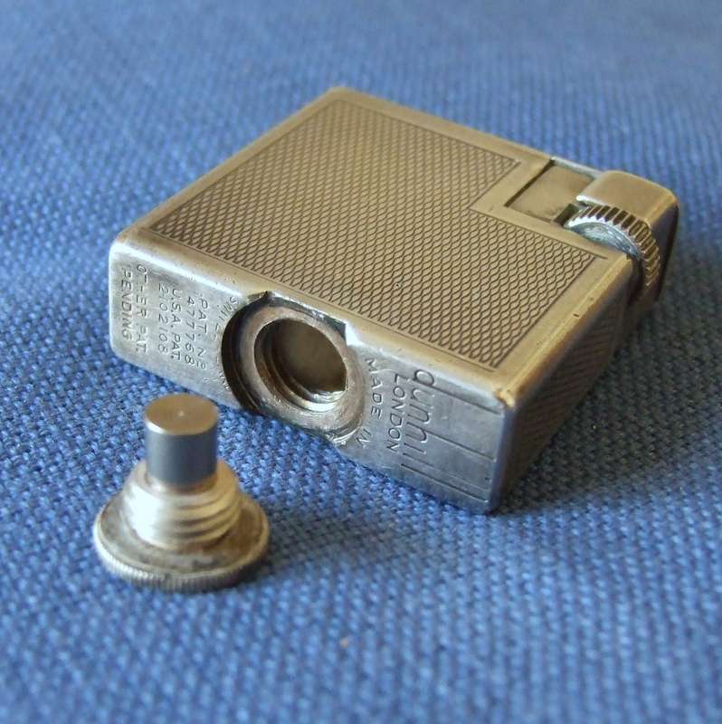 Vintage silver plated DUNHILL Savory "Square Boy" petrol lighter