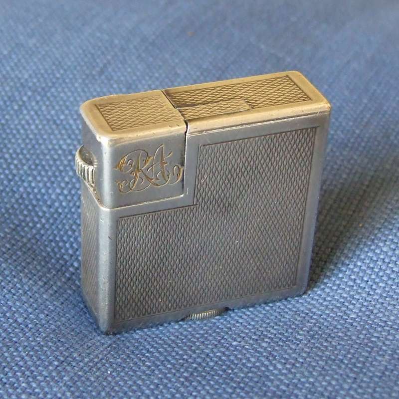 Vintage silver plated DUNHILL Savory "Square Boy" petrol lighter