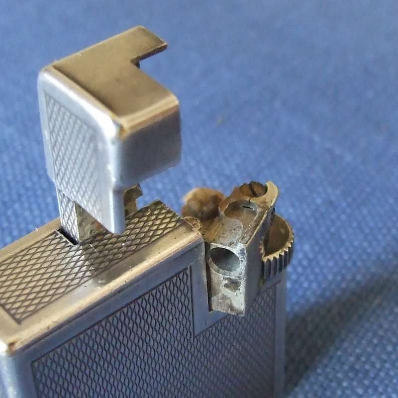 Vintage silver plated DUNHILL Savory "Square Boy" petrol lighter