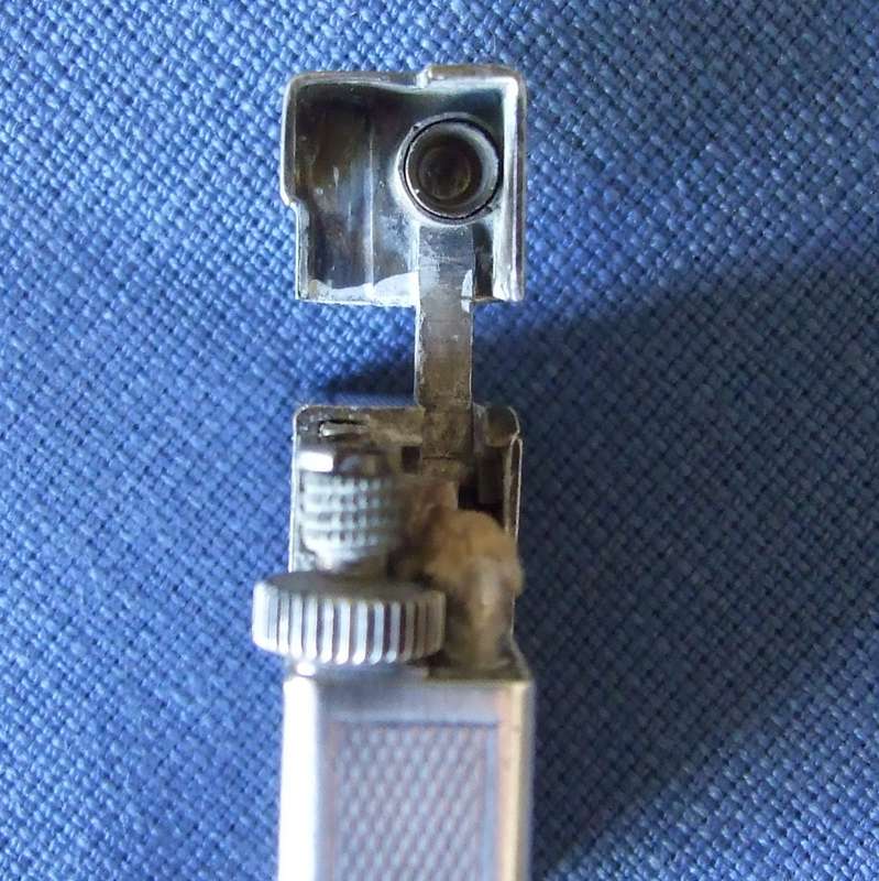 Vintage silver plated DUNHILL Savory "Square Boy" petrol lighter
