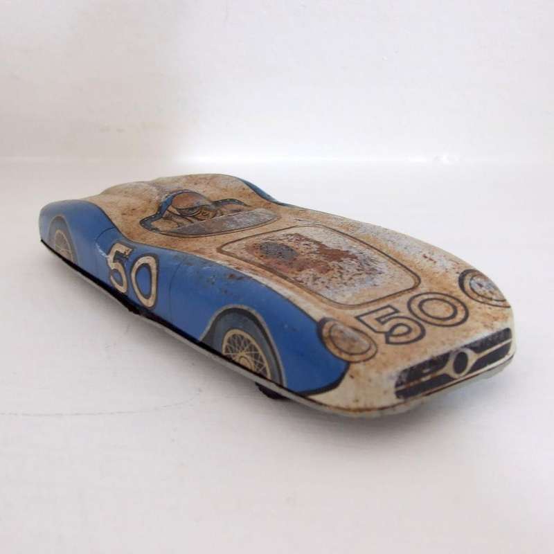 Vintage Made in Japan tinplate friction racing car