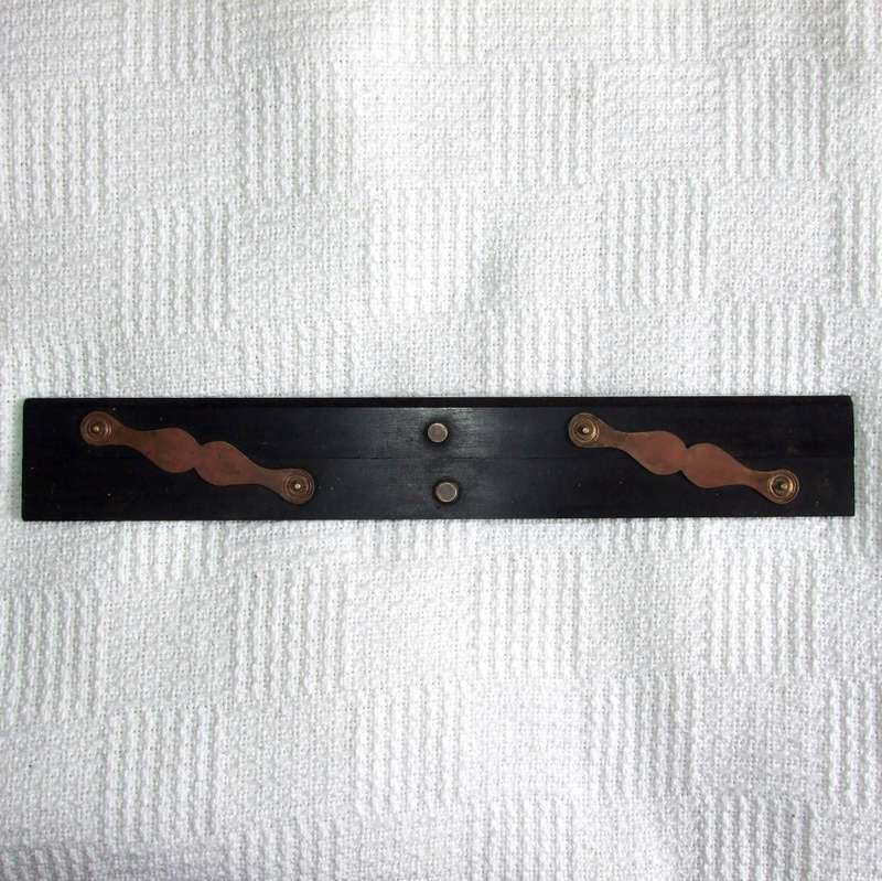 Antique marine Ebony wood and Brass Parallel Ruler