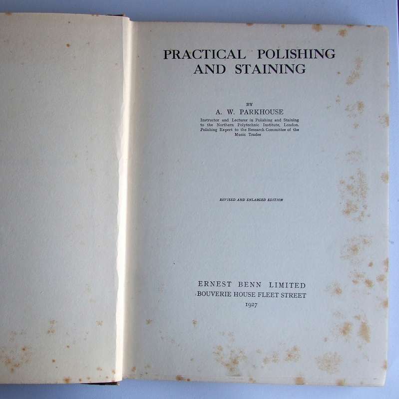 1927 Woodworker's Gem: Practical Polishing and Staining by A.W. Parkhouse (Revised Edition)