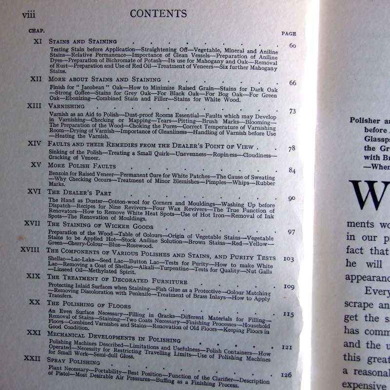 1927 Woodworker's Gem: Practical Polishing and Staining by A.W. Parkhouse (Revised Edition)