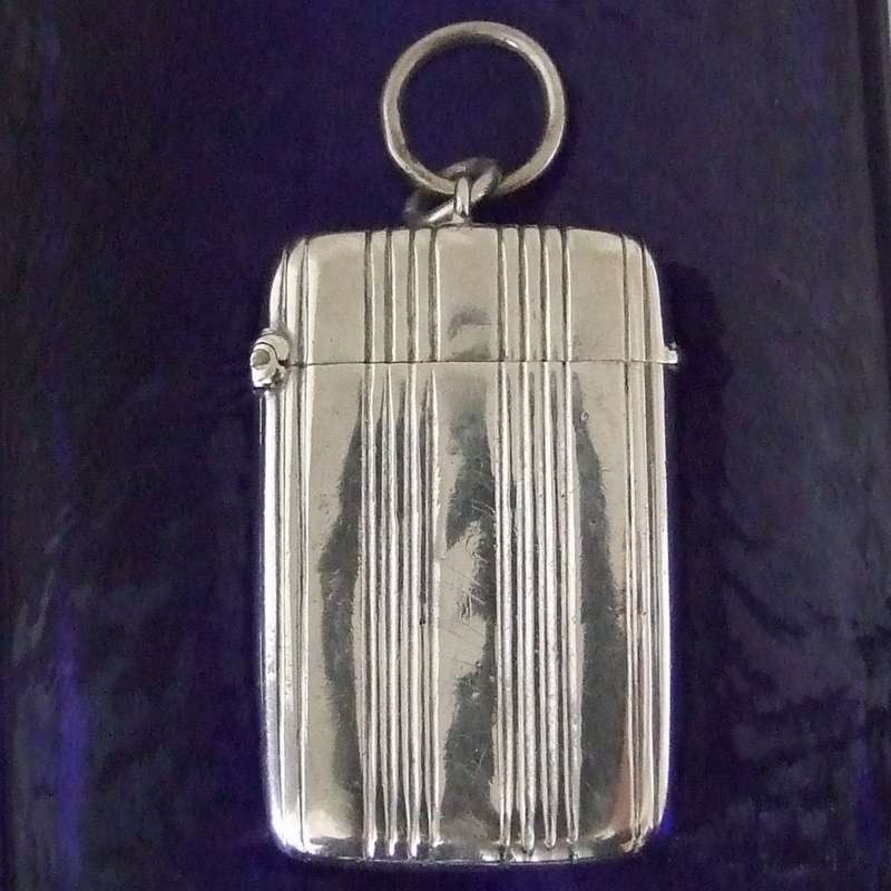 Hallmarked 1886 Sterling Silver Chatelaine Vesta Case