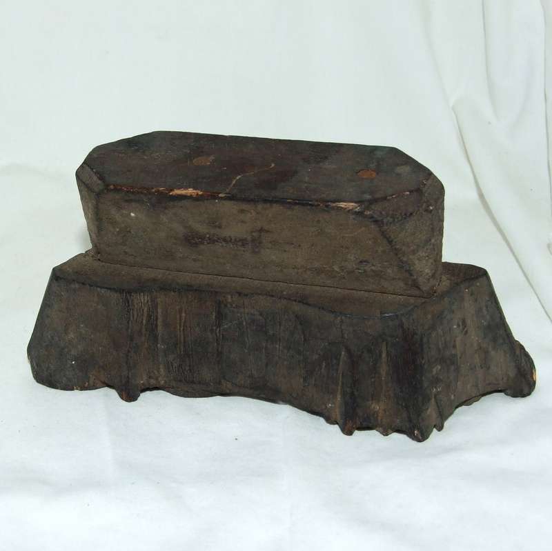 Vintage carved wood Asian batik print block