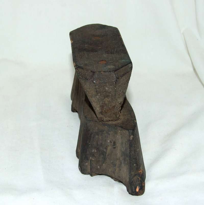 Vintage carved wood Asian batik print block