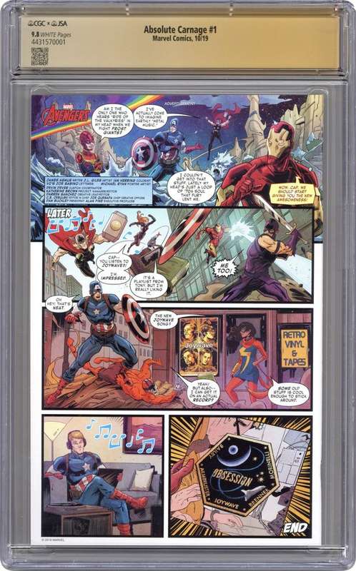 Absolute Carnage (2019 Marvel) 1A CGC 9.8 SS Stegman
