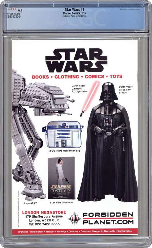 Star Wars (2015 Marvel) 1FORBIDDEN.B CGC 9.8