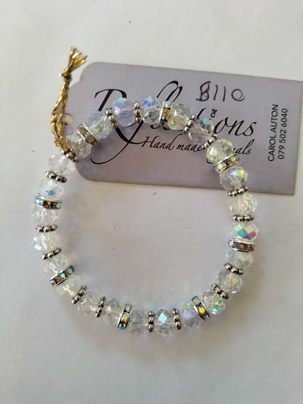 Clear AB crystal bracelet. B110