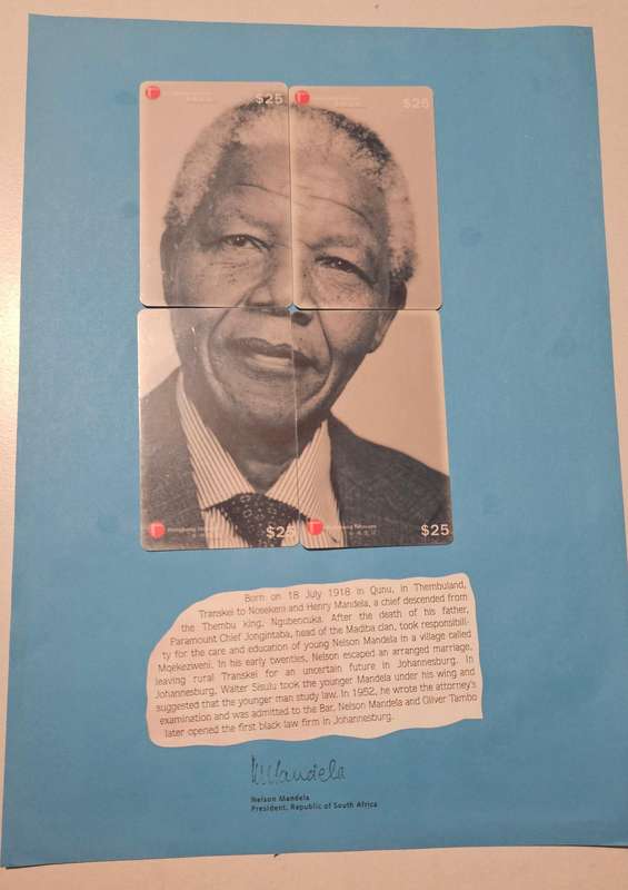 Mandela Phonecard Sheet