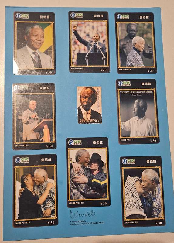Mandela Phonecard Sheet