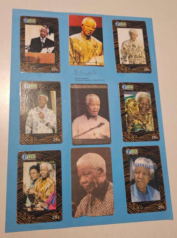 Mandela Phonecard Sheet