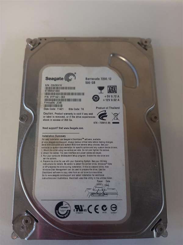Seagate 500GB Hard drive