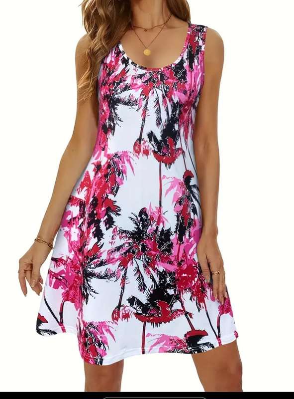Printed Dress: Large