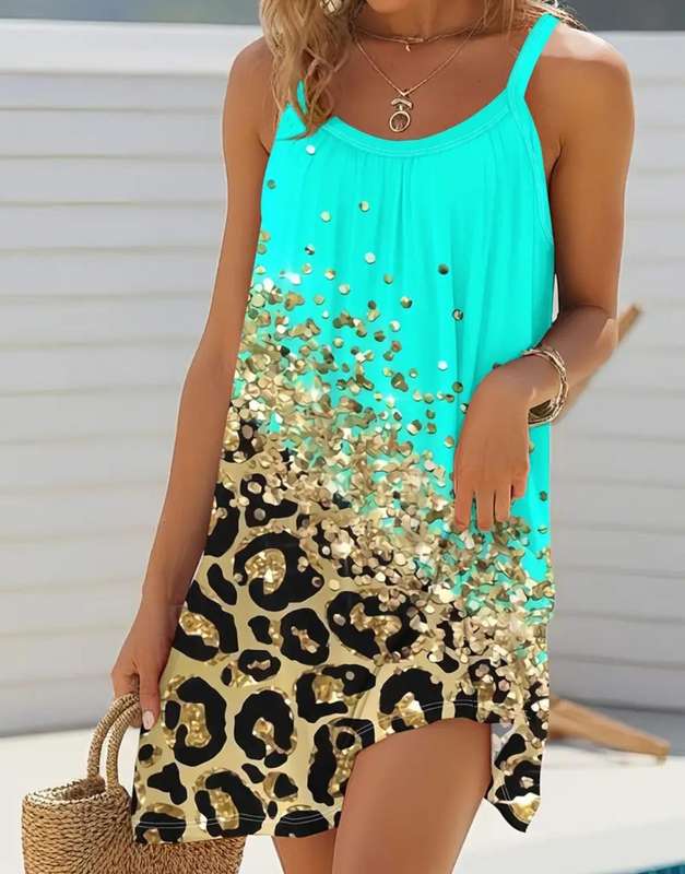 Leopard printed  Dress: Large