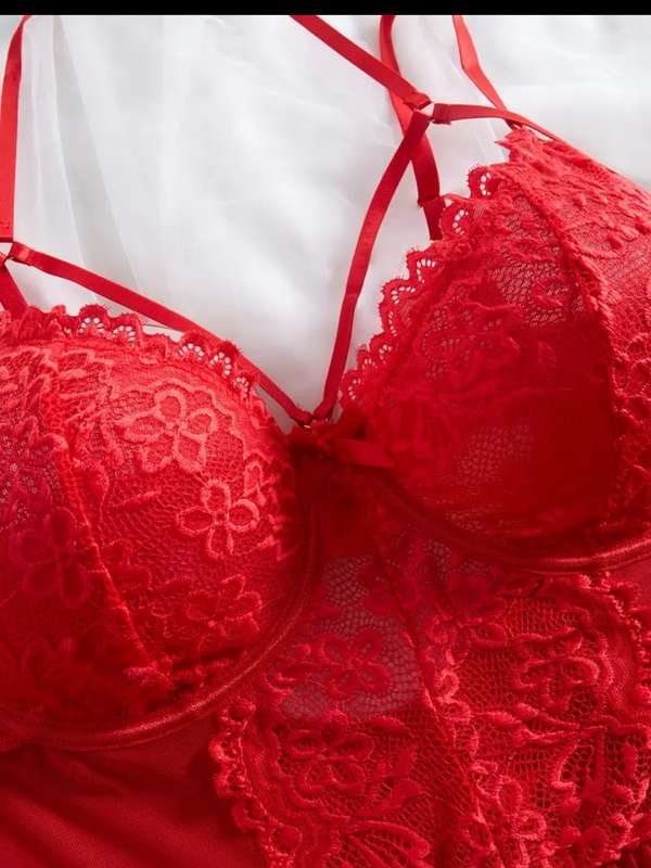 Red Baby doll Lingerie: 4XL