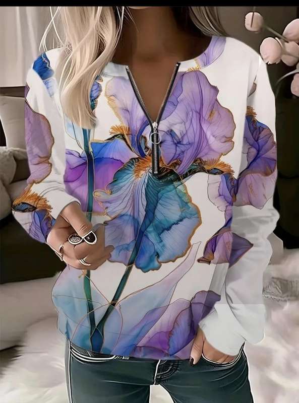 Floral Long sleeve  Top: XXL