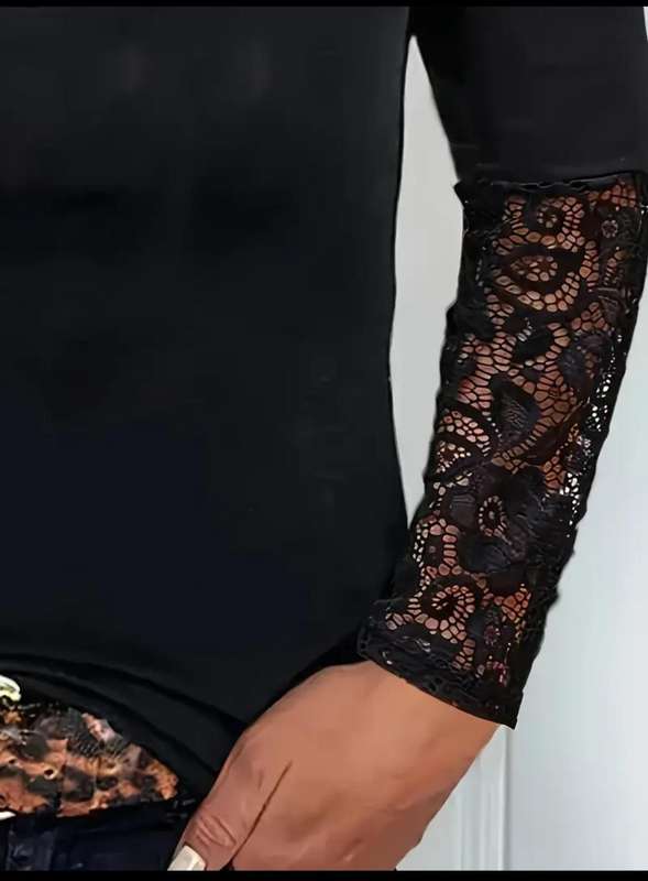 Black  Long sleeve top: Med