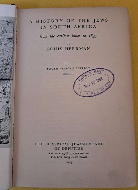 A History of the Jews in South Africa - Louis Herrman