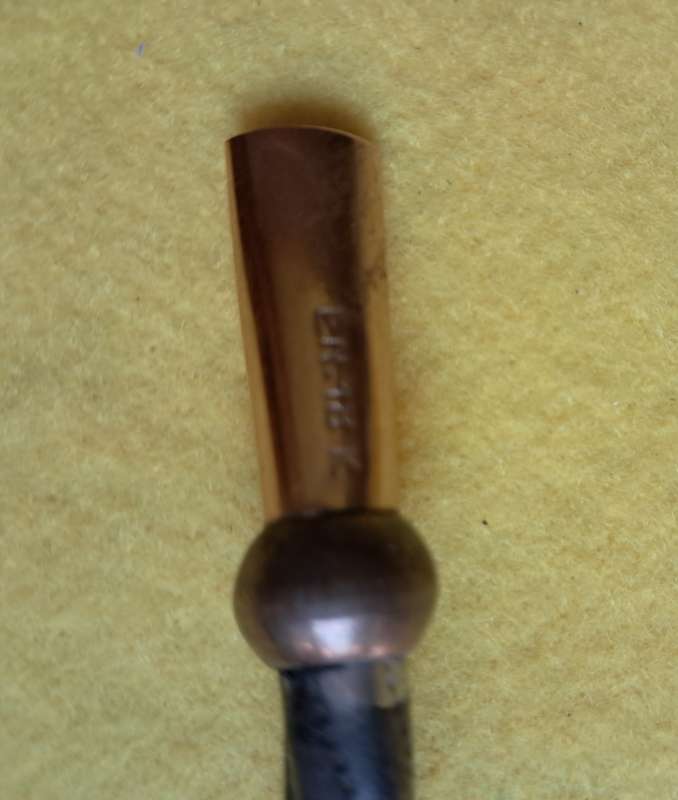 Tea Straw ( Possibly Silver)with 18kt gold mouth piece