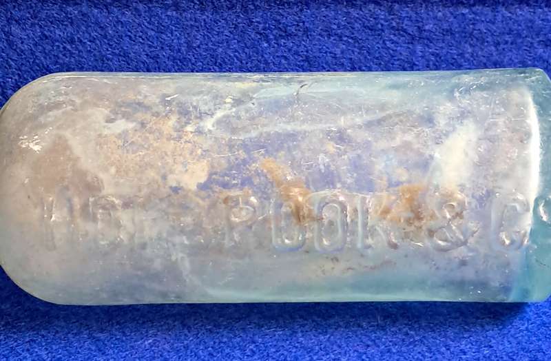 Antique glass bottle Holbrooks & Co