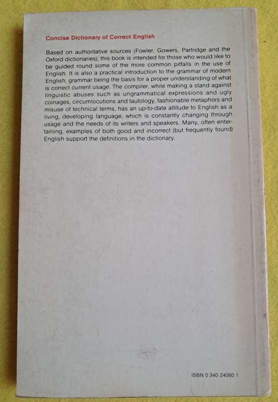 A Concise Dictionary of Correct English - B.A.Phythian