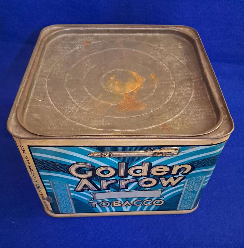 Golden Arrow Tobacco Antique Tin -  VERY Rare