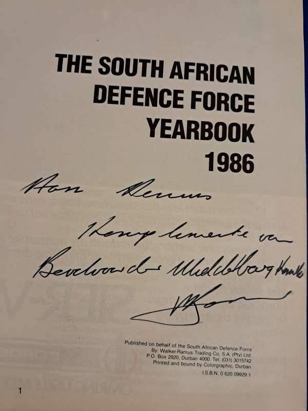 Suid Afrikaanse Weermag Jaarboek 1986