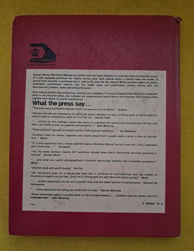 Ford Cortina III 1300 & 1600ohv 1970-Sept 1973 Owners Workshop Manual