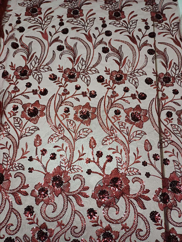 Sequin lace fabric
