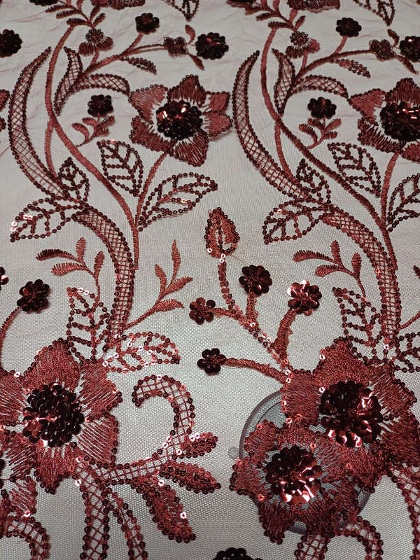 Sequin lace fabric