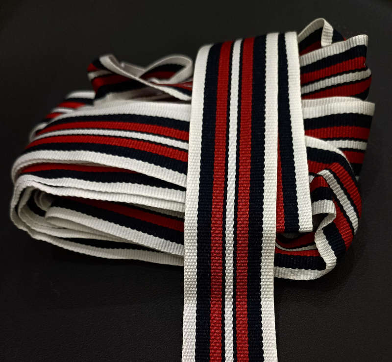 Stripe crossgrain ribbon 3.5cm wide