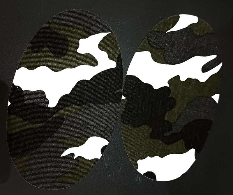 2 oval Camouflage patches