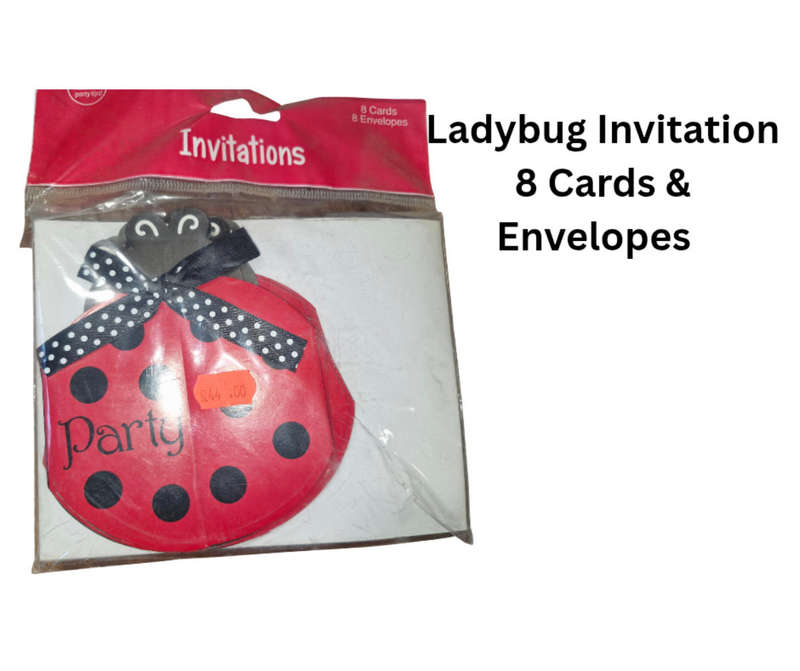 Ladybug party invitation