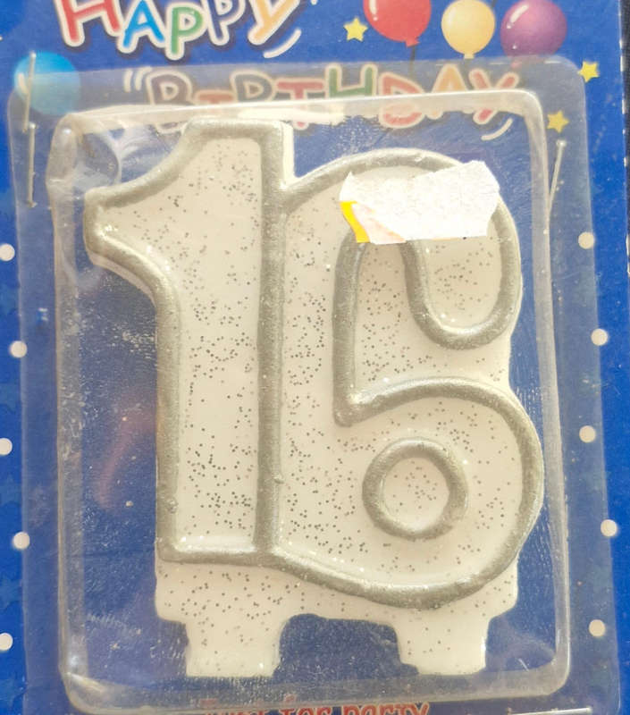 Birthday candle 16
