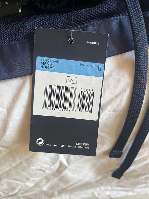 Original Men`s Nike 2 Piece Hooded NSW Track Suit - CD9245-451 - Medium - NAVY - Brand New