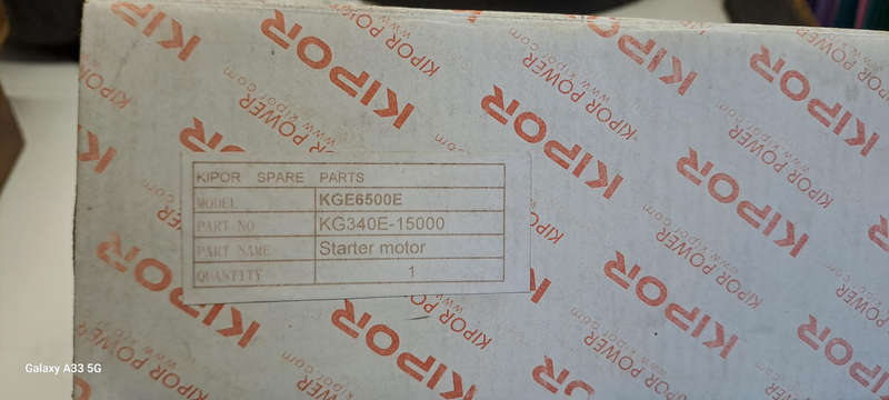 Kipor generator KGE 6500E starter motor new old stock
