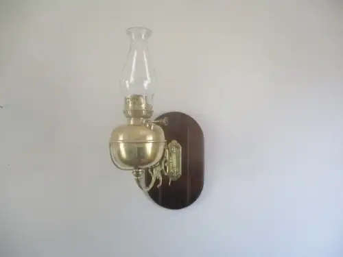 Antique Brass Veritas Collection Kerosene Swing Arm Wall Mounted Lamp Germany Early 1900's