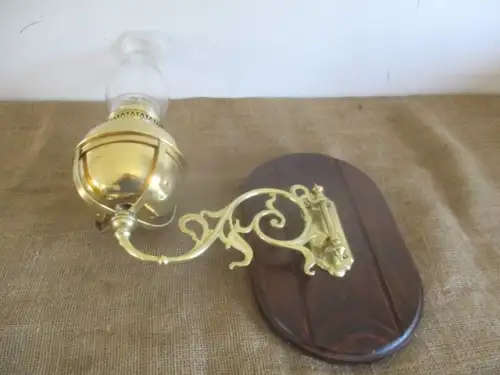 Antique Brass Veritas Collection Kerosene Swing Arm Wall Mounted Lamp Germany Early 1900's