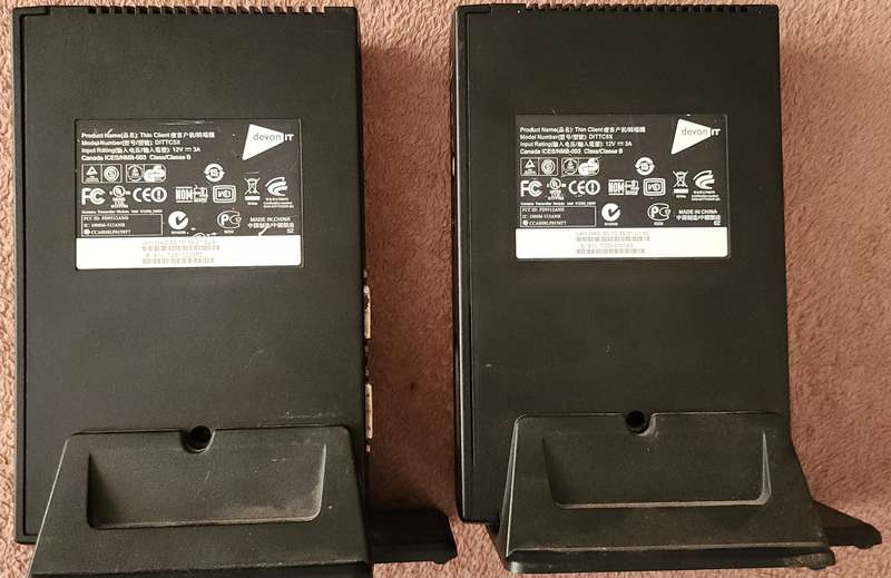 2 x Devon IT: TC5 Series thin client pc's