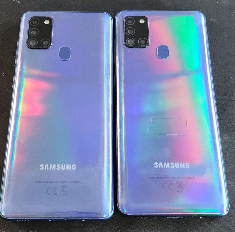 2 x Samsung A21s Phones for parts or Repair