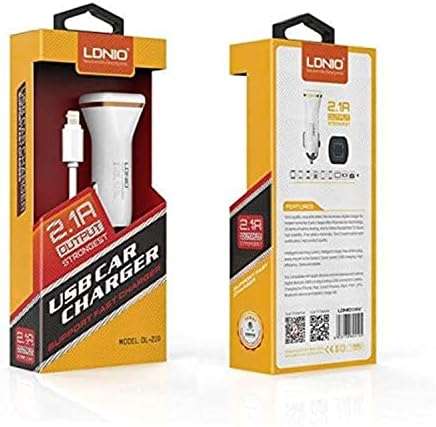 Ldnio Dual USB Car Charger 2.1A With Lightning to USB cable DL- 219
