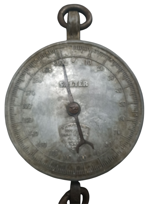 Vintage 200lb Salter hanging Scale in working order