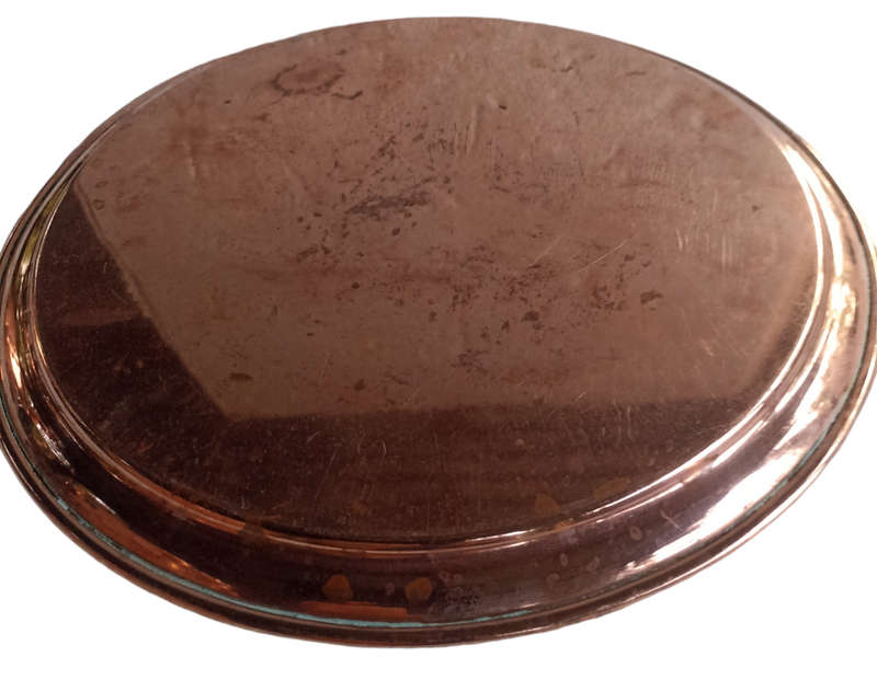Nice good quality Copper Plated round tray - dia. 29 cm
