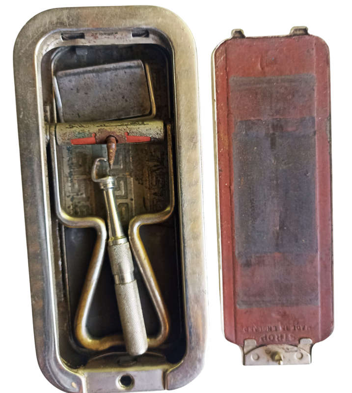 Vintage 1920`s Rolls Blade Stropper Nickel Chrome Finish Kit Made in England