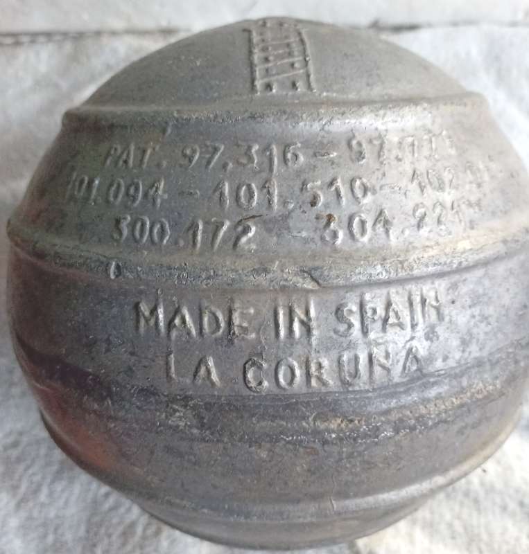 Vintage Aluminum Buoy from Coruna Spain-Engraved on it Spain/Tower of Hercules Lighthouse-Dia. 20 cm