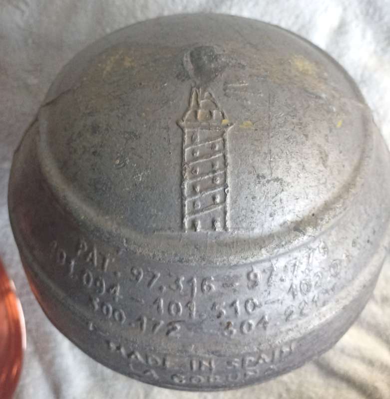 Vintage Aluminum Buoy from Coruna Spain-Engraved on it Spain/Tower of Hercules Lighthouse-Dia. 20 cm