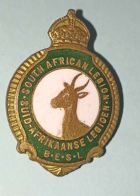 SA Army -B.E.S.L. SA Legion Button Badge -Dia. 28 x 20 mm